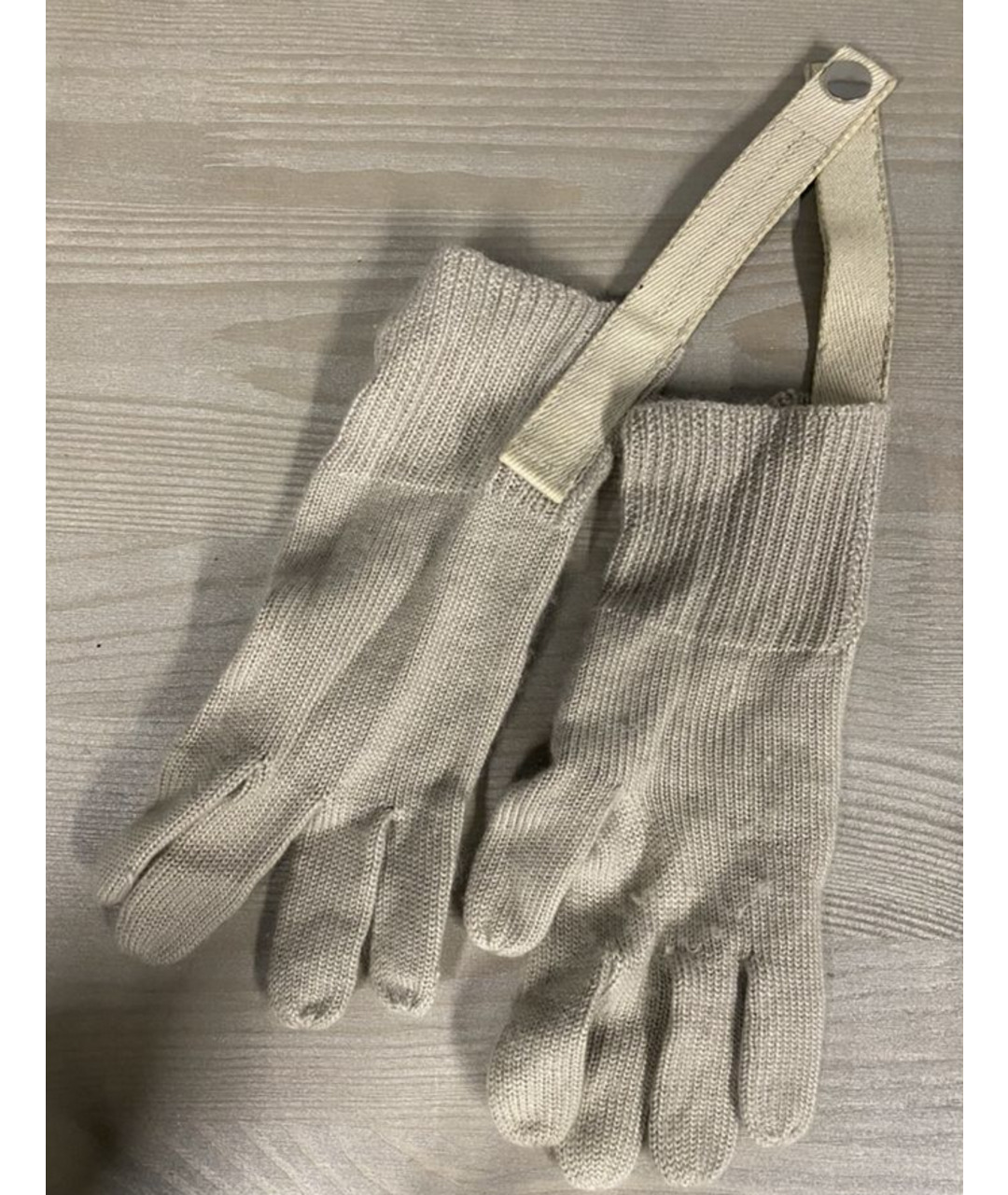 RICK OWENS Бежевые кашемировые перчатки, фото 7
