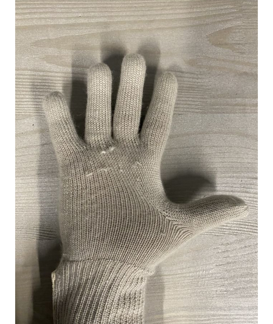 RICK OWENS Бежевые кашемировые перчатки, фото 3