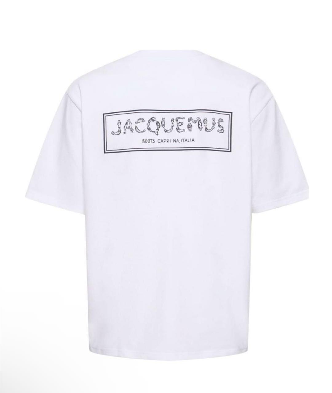 JACQUEMUS Белая хлопковая футболка, фото 2