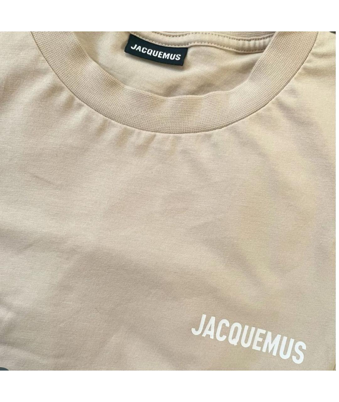 JACQUEMUS Бежевая футболка, фото 2