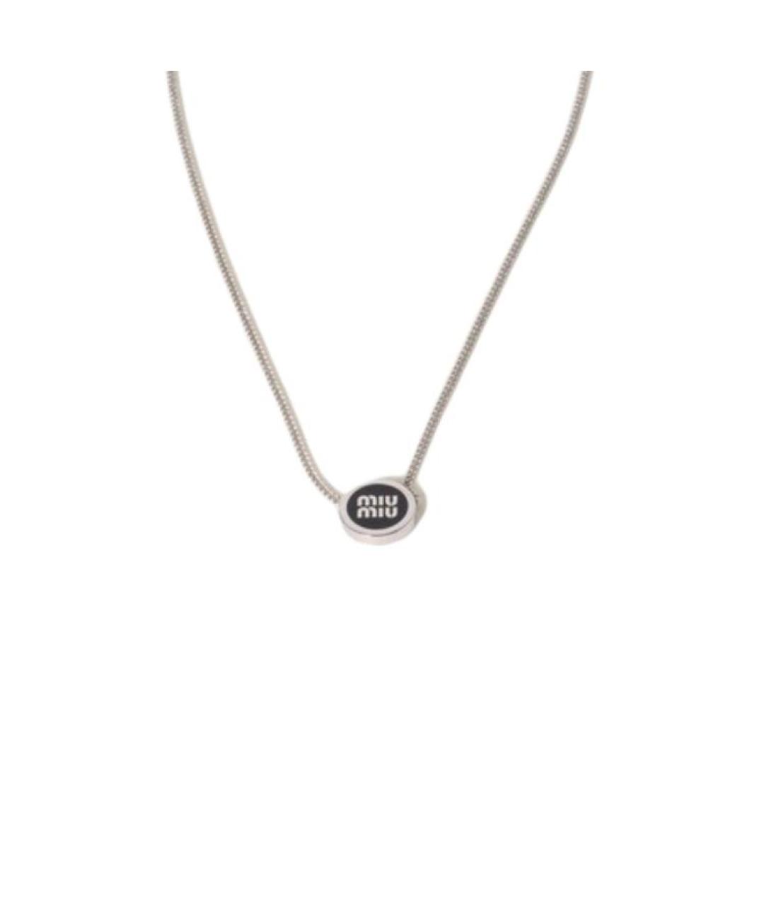 MIU MIU Серебряная металлическая подвеска, фото 1