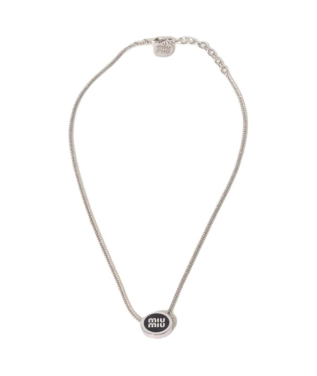 MIU MIU Серебряная металлическая подвеска, фото 2