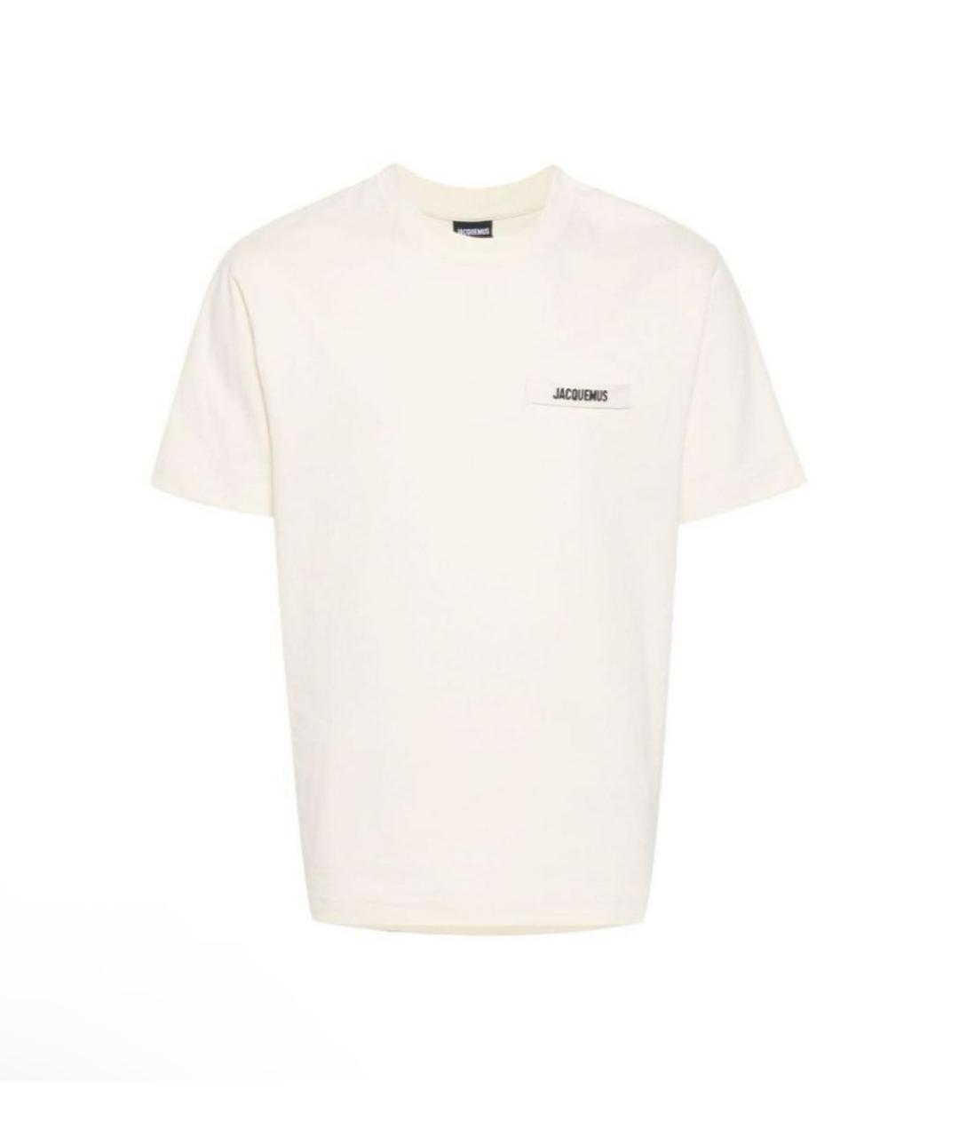 JACQUEMUS Бежевая хлопковая футболка, фото 1