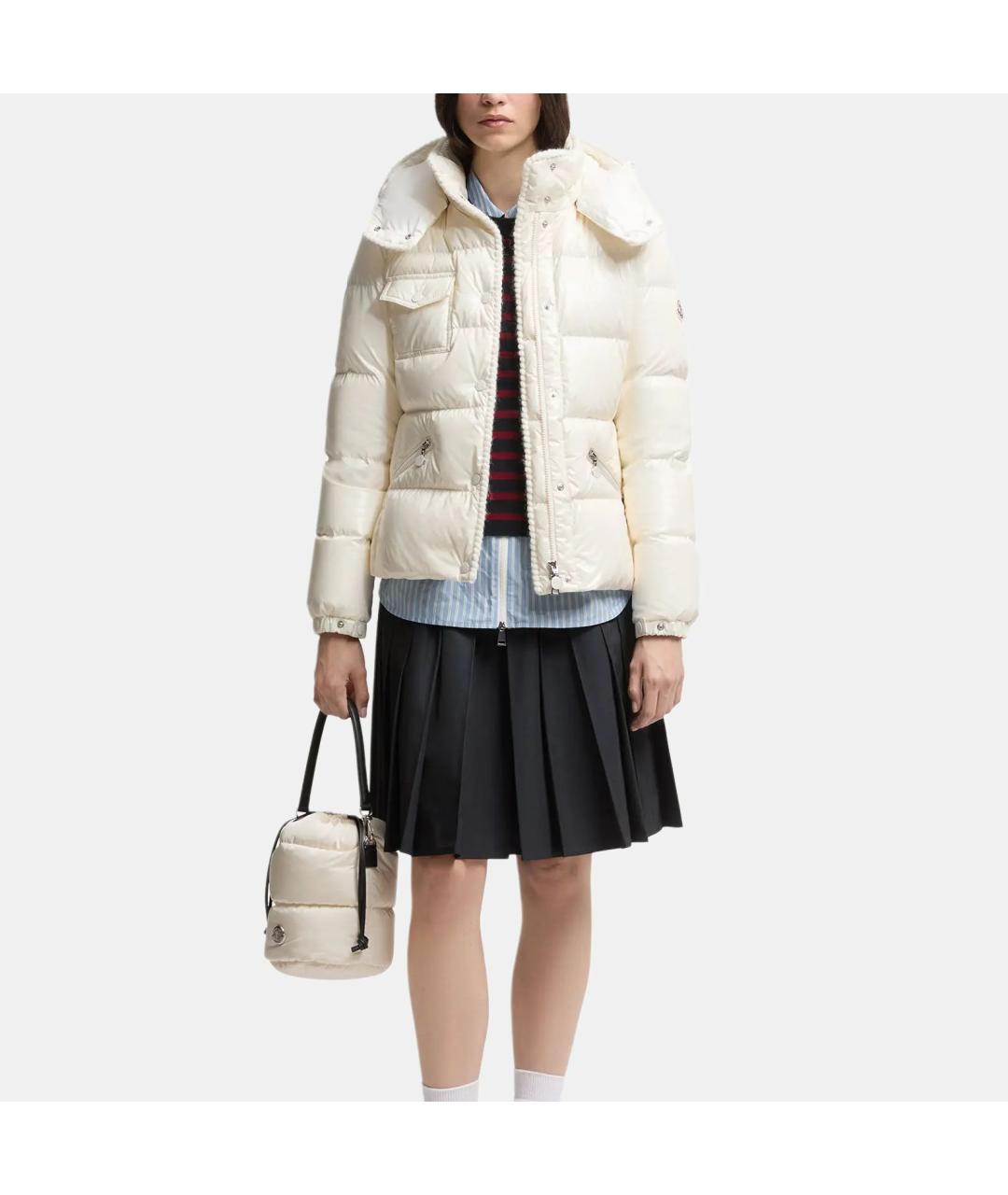 MONCLER Белый пуховик, фото 4
