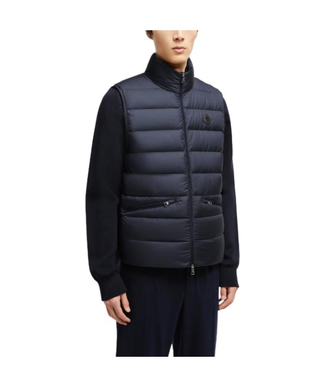 MONCLER Темно-синий жилет, фото 4