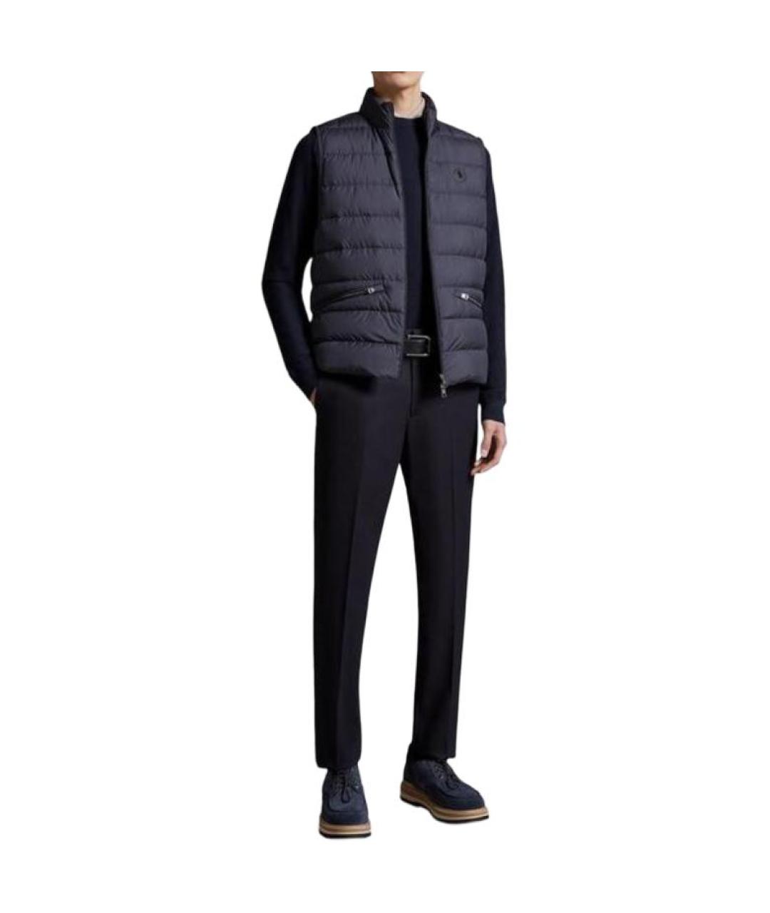 MONCLER Темно-синий жилет, фото 2