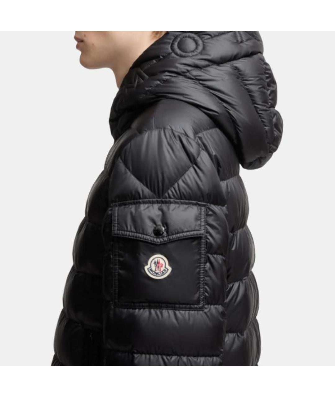 MONCLER Черный пуховик, фото 3