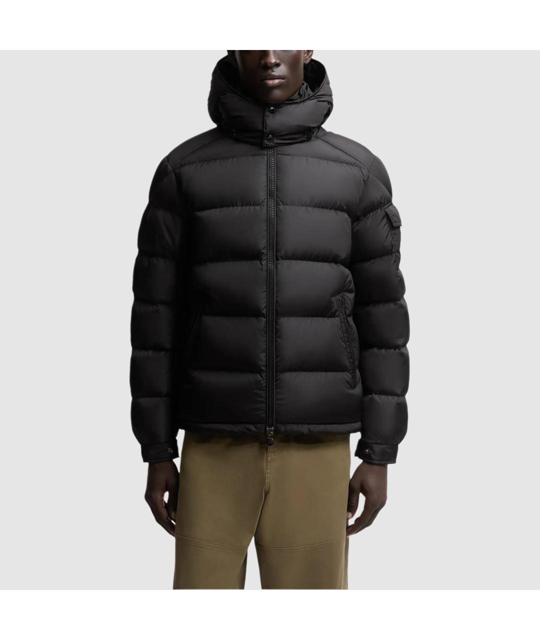 MONCLER Черный пуховик, фото 4