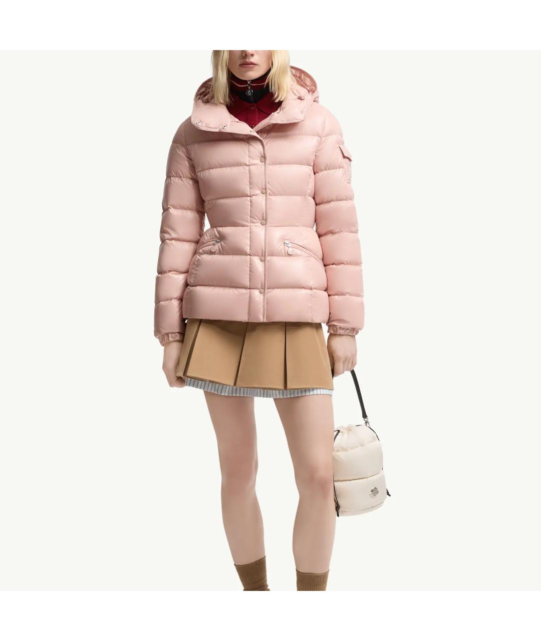 MONCLER Розовый пуховик, фото 4