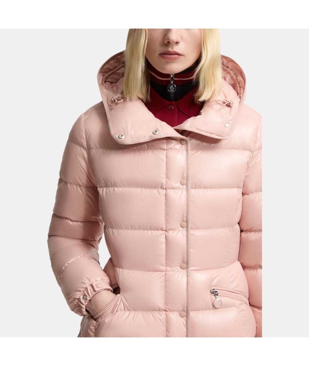 MONCLER Розовый пуховик, фото 5