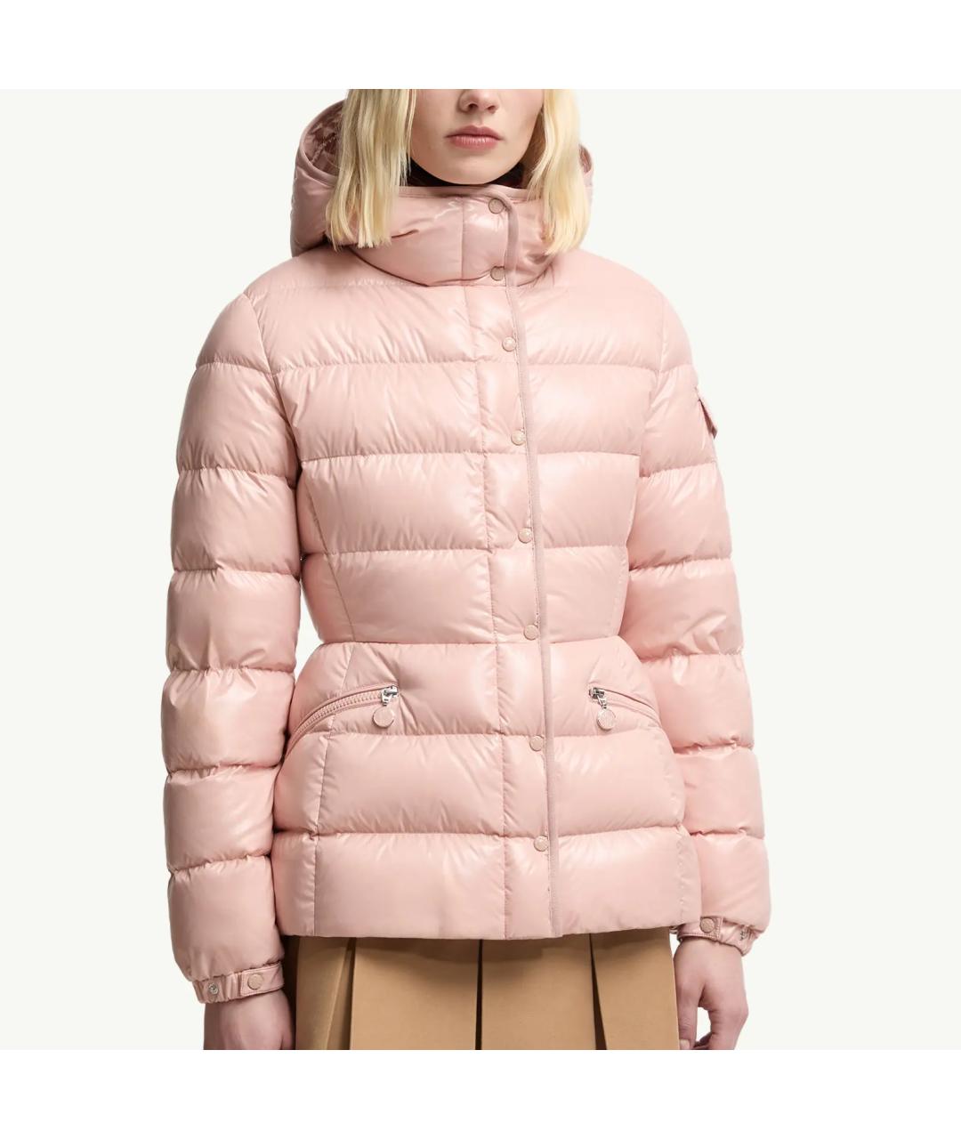 MONCLER Розовый пуховик, фото 3