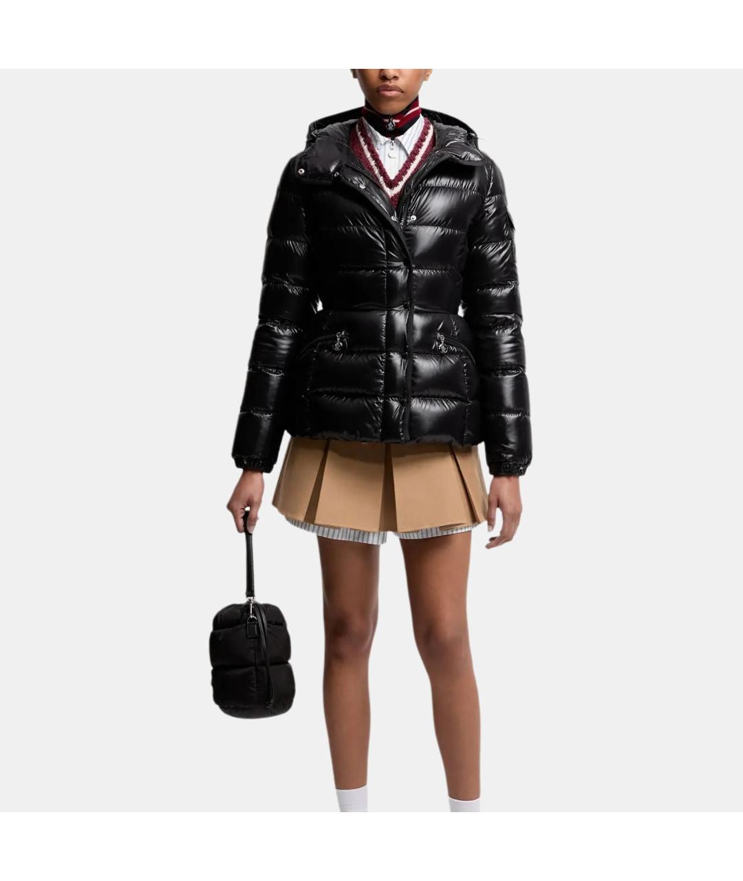 MONCLER Черный пуховик, фото 3