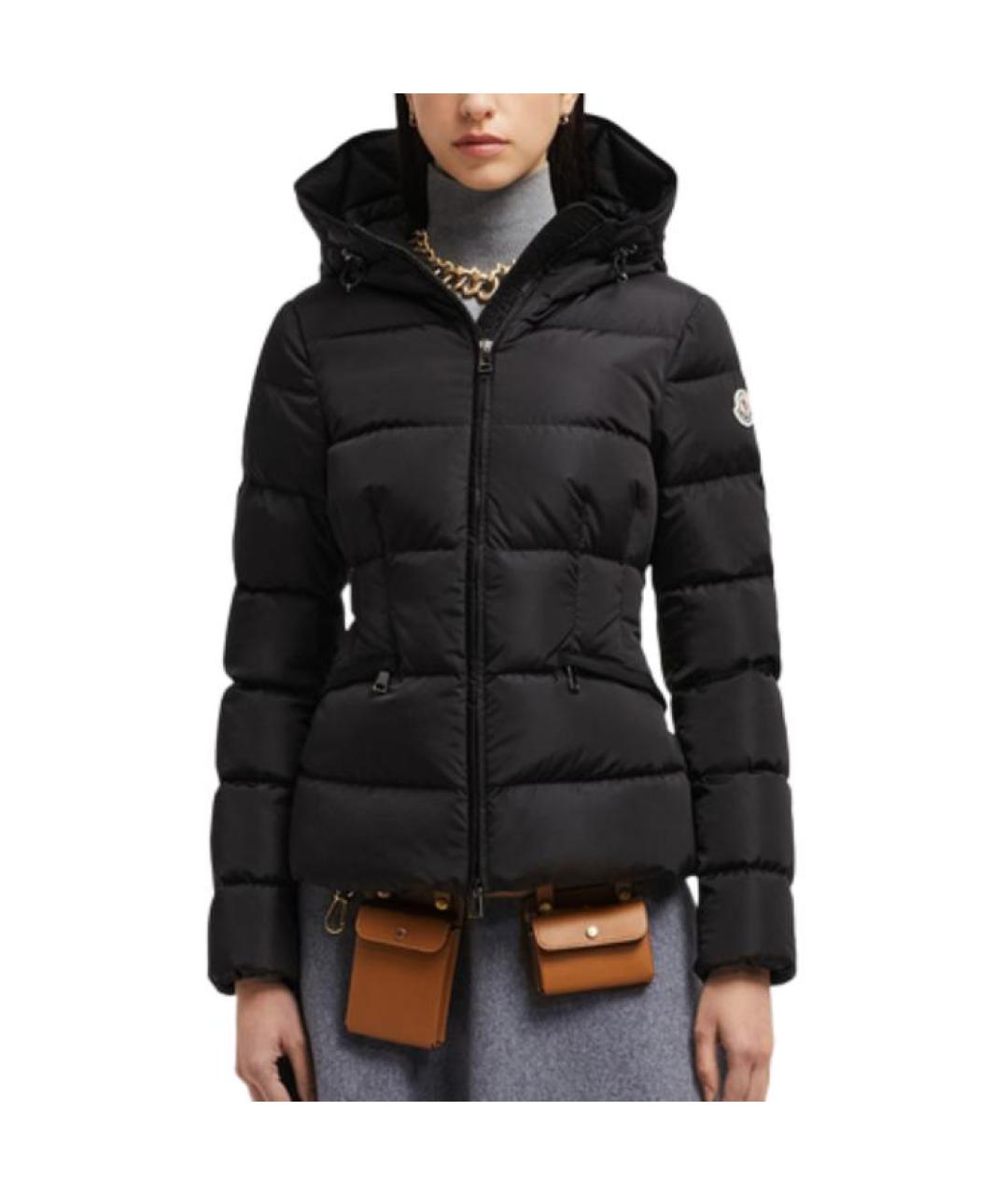 MONCLER Черный пуховик, фото 3