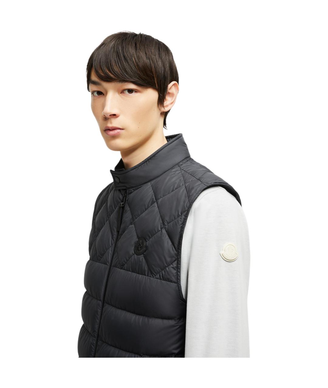 MONCLER Черный жилет, фото 3