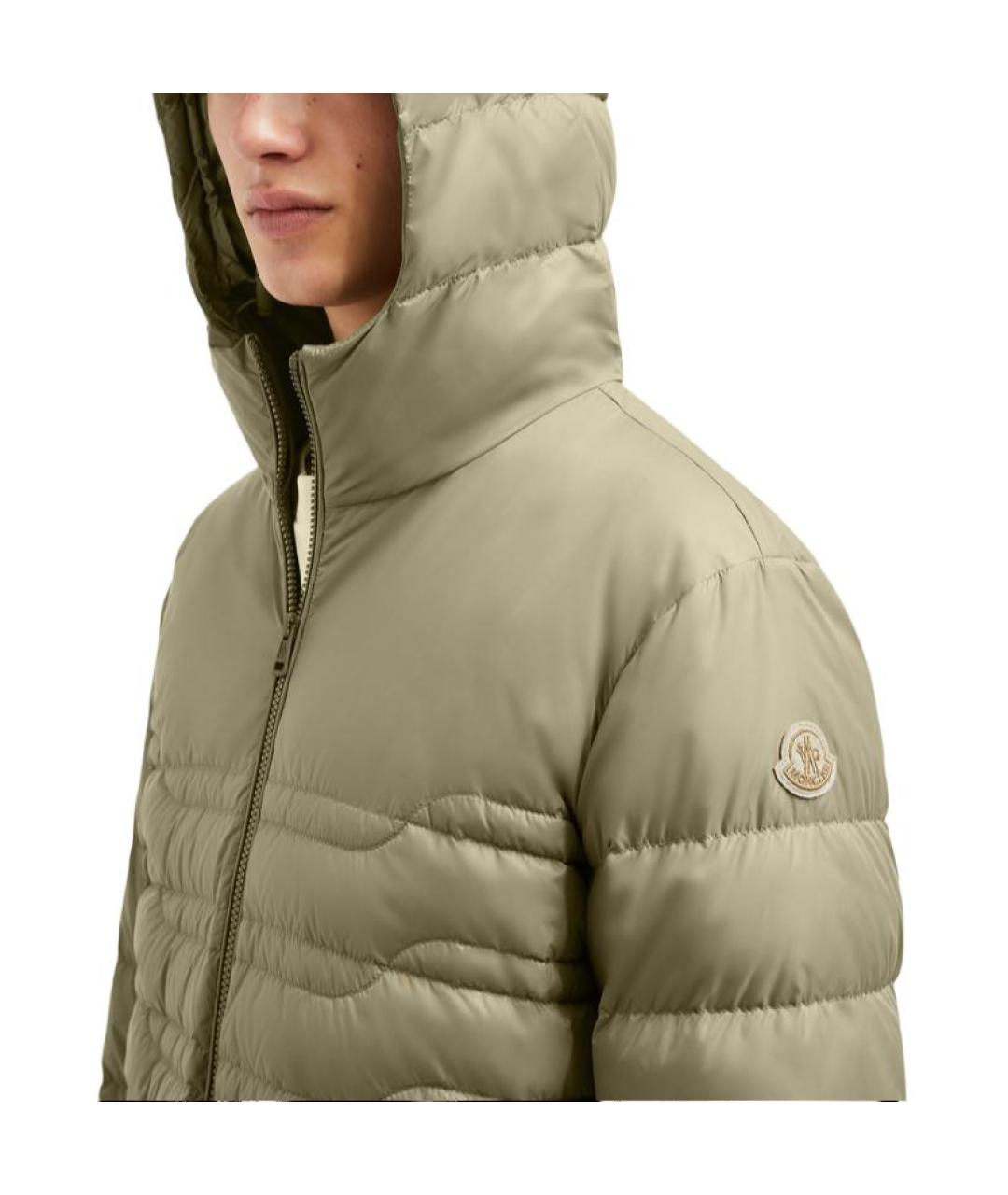 MONCLER Зеленый пуховик, фото 4