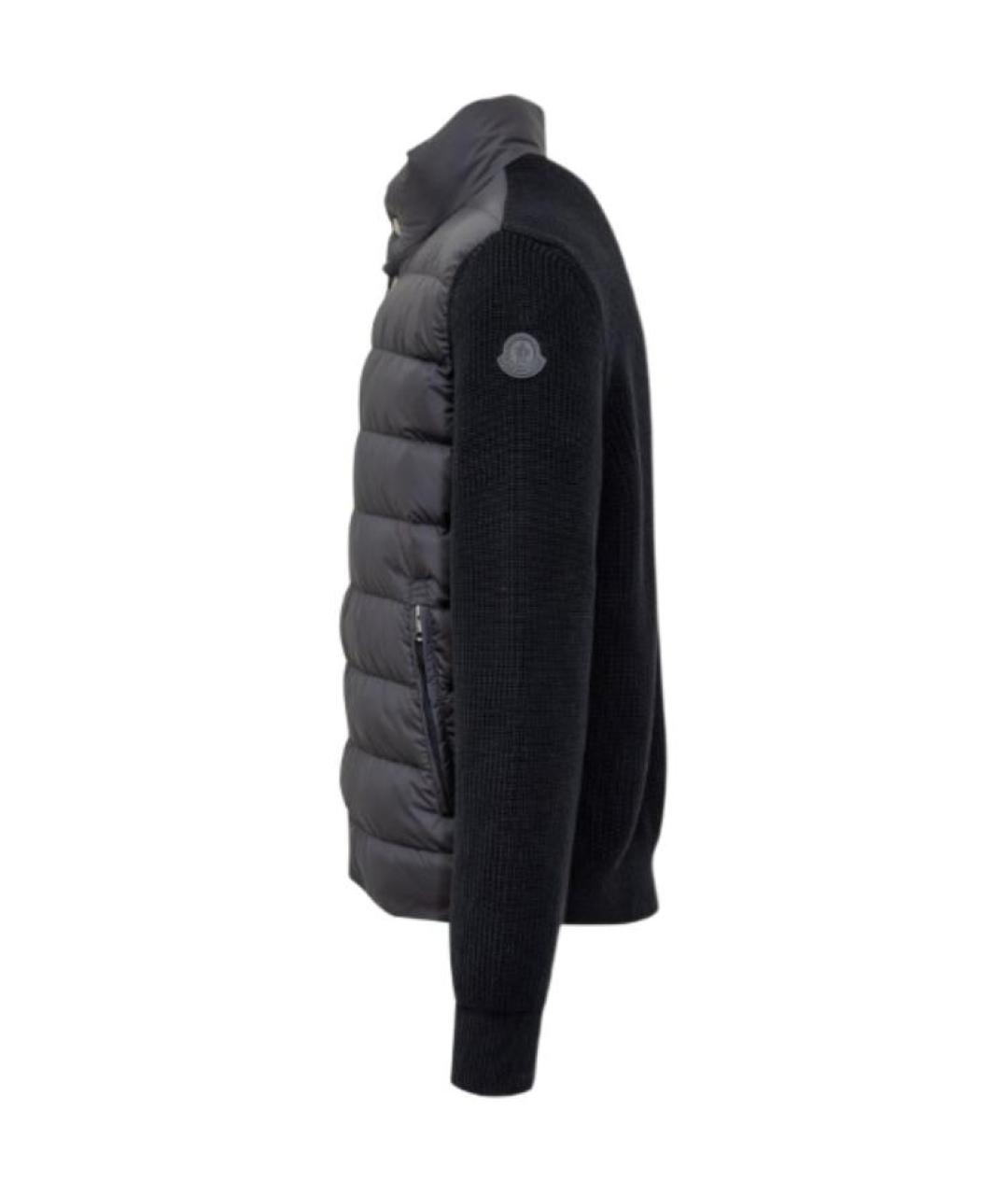 MONCLER Черный пуховик, фото 3