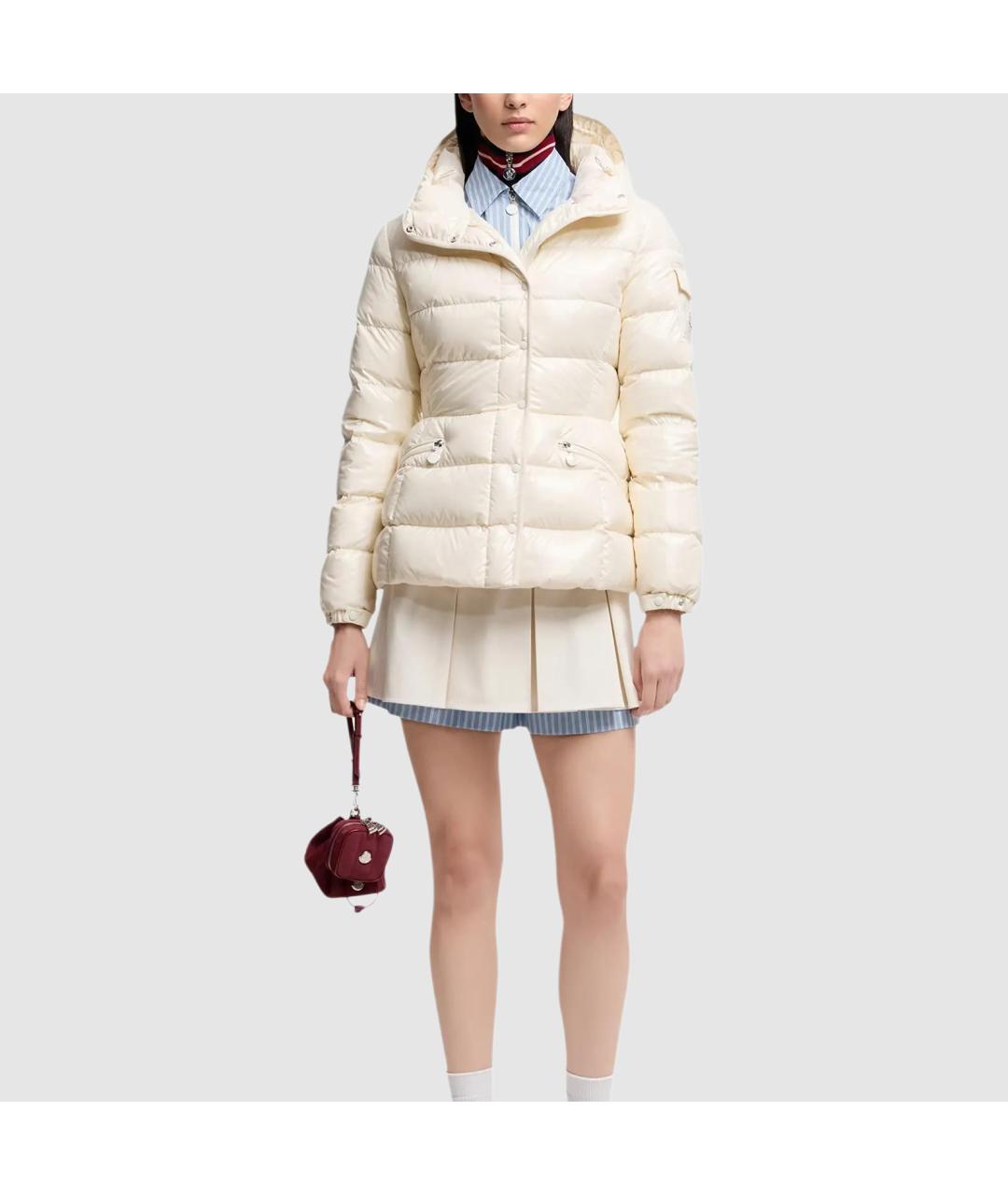 MONCLER Бежевый пуховик, фото 3