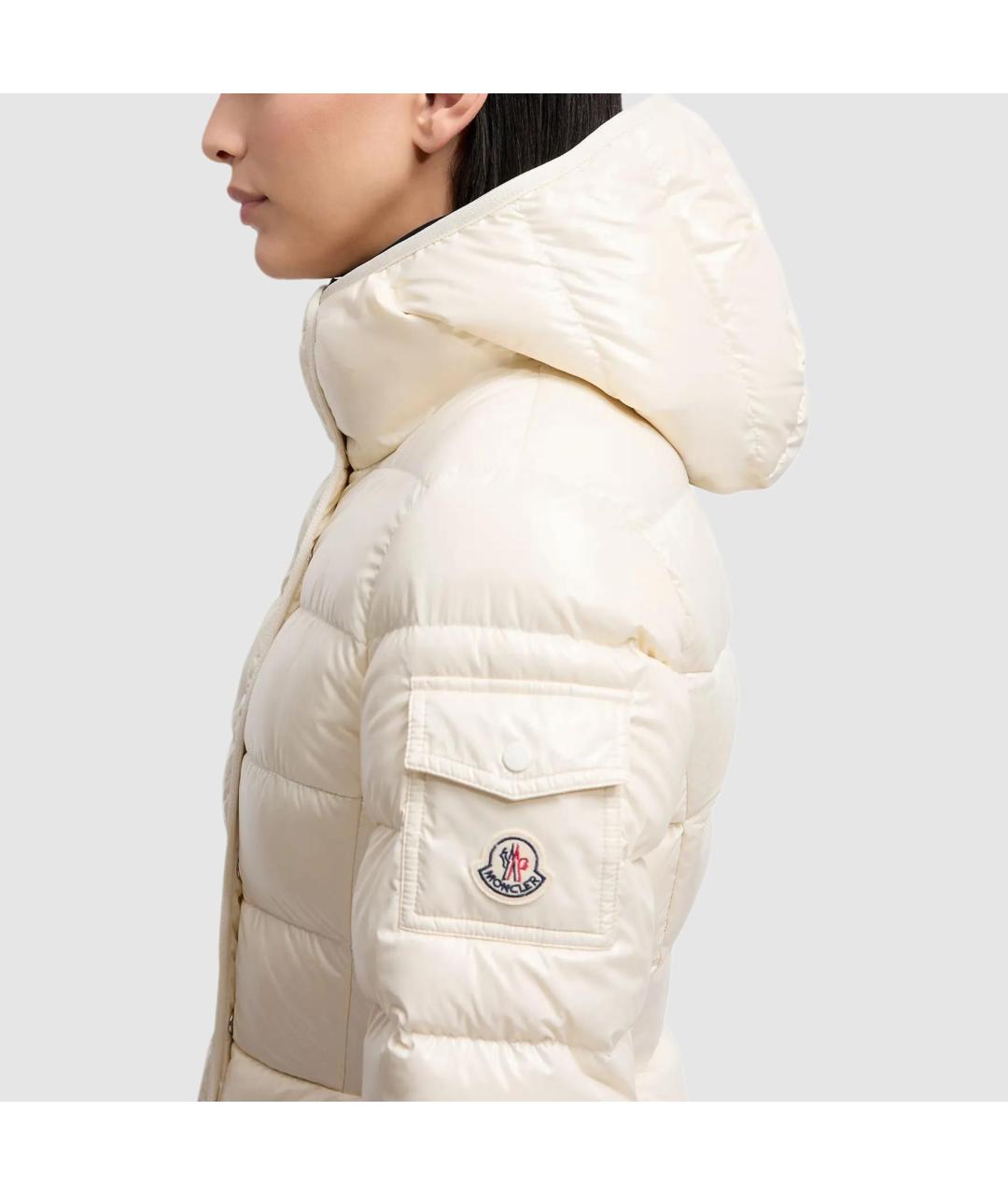 MONCLER Бежевый пуховик, фото 5