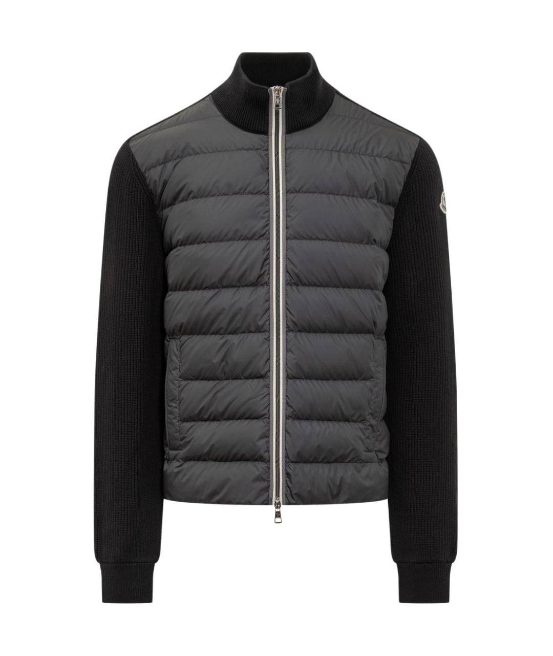 MONCLER Черный пуховик, фото 1