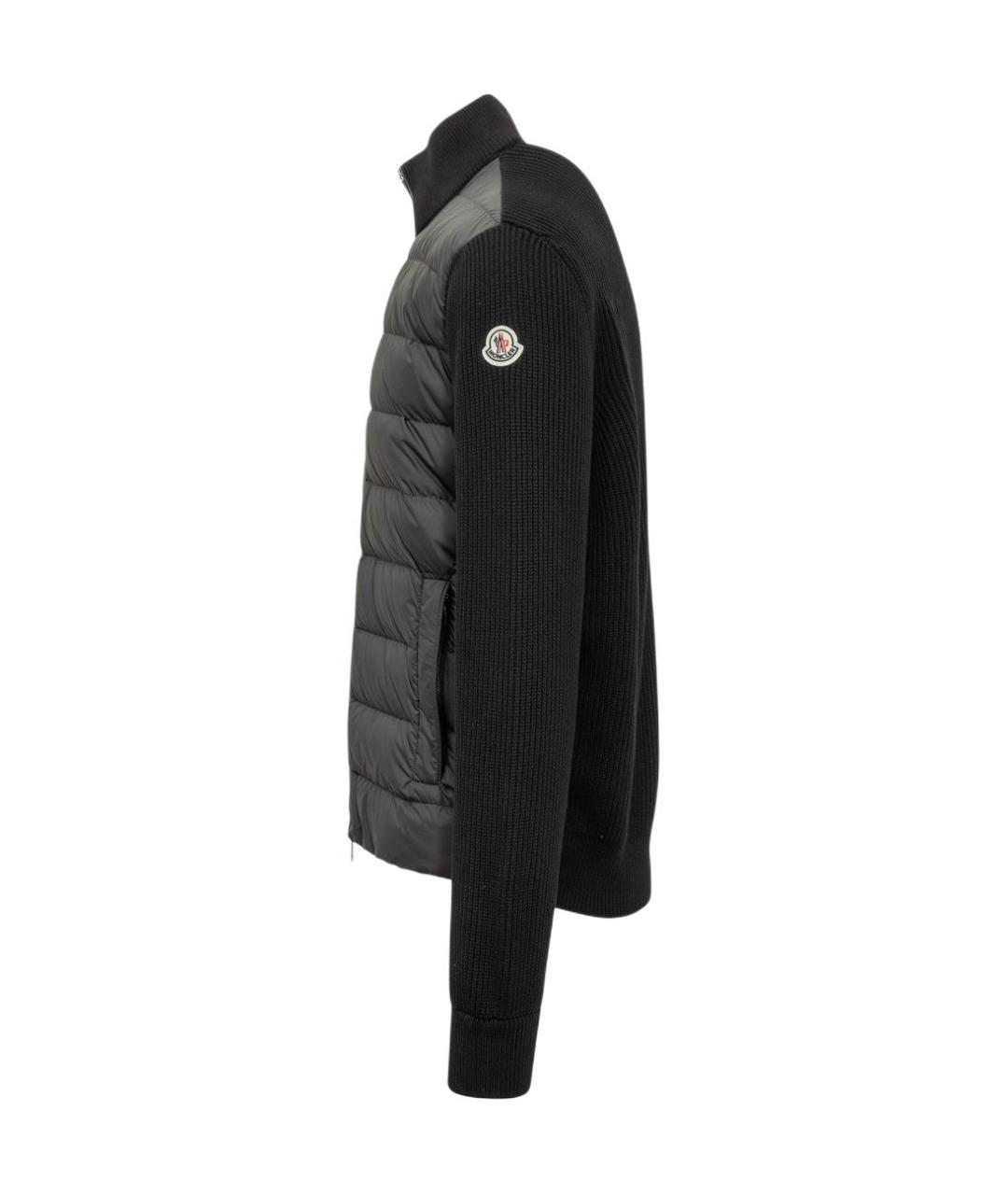 MONCLER Черный пуховик, фото 3