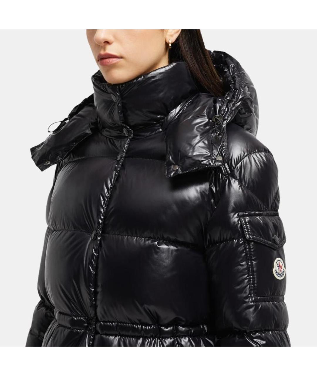 MONCLER Черный пуховик, фото 3