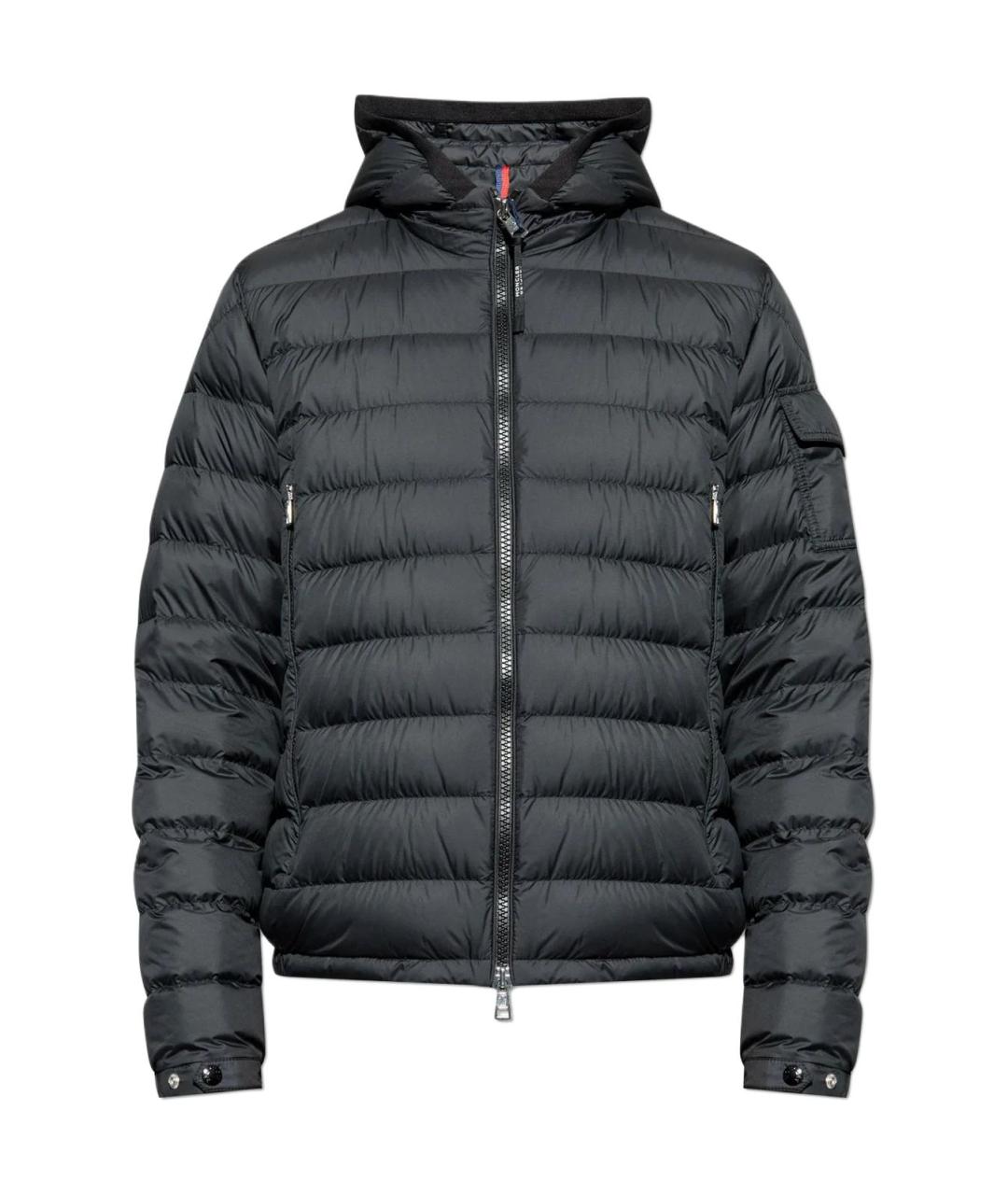 MONCLER Черный пуховик, фото 1