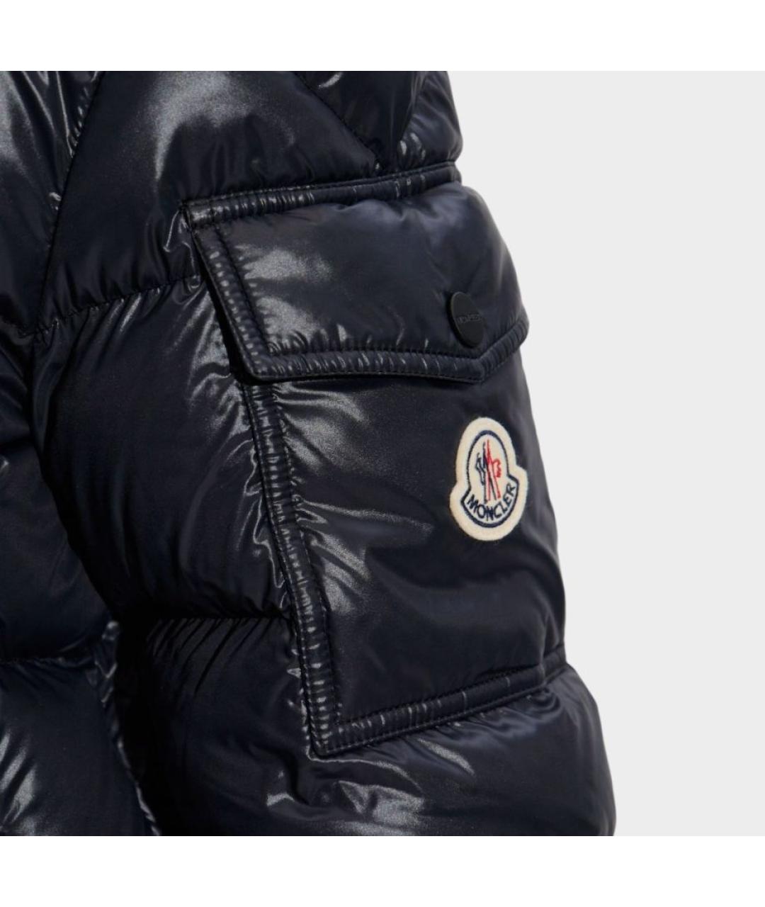 MONCLER Черный пуховик, фото 5