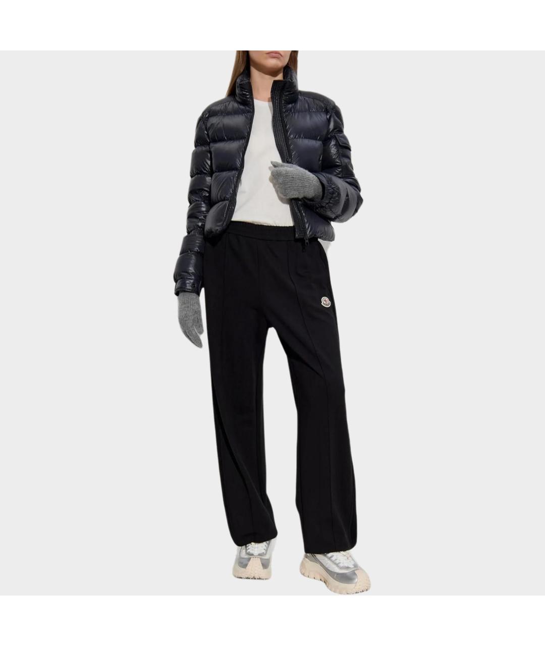 MONCLER Черный пуховик, фото 2