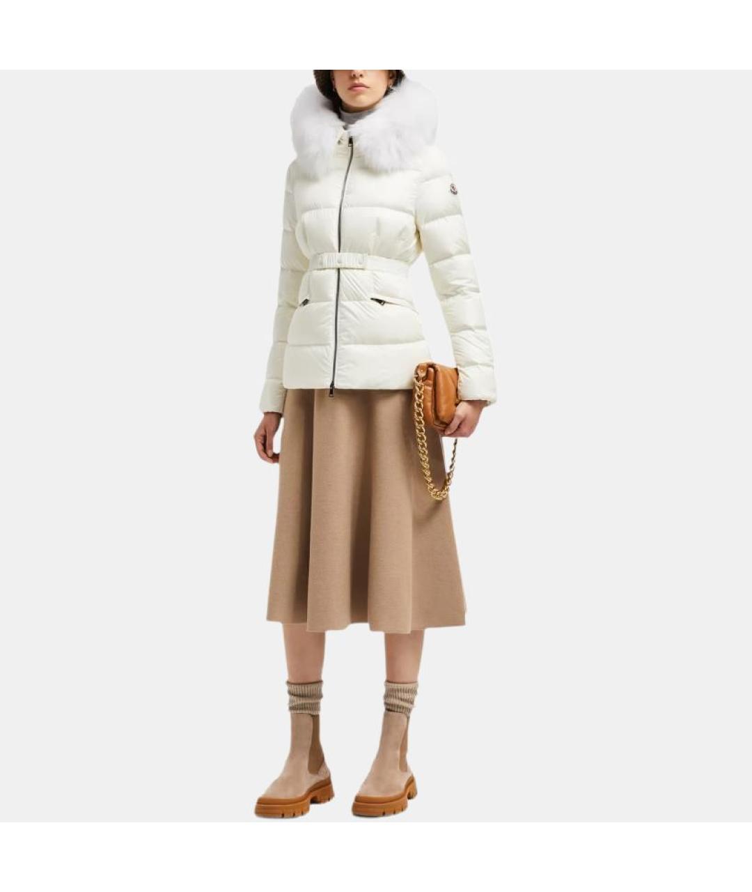 MONCLER Белый пуховик, фото 2