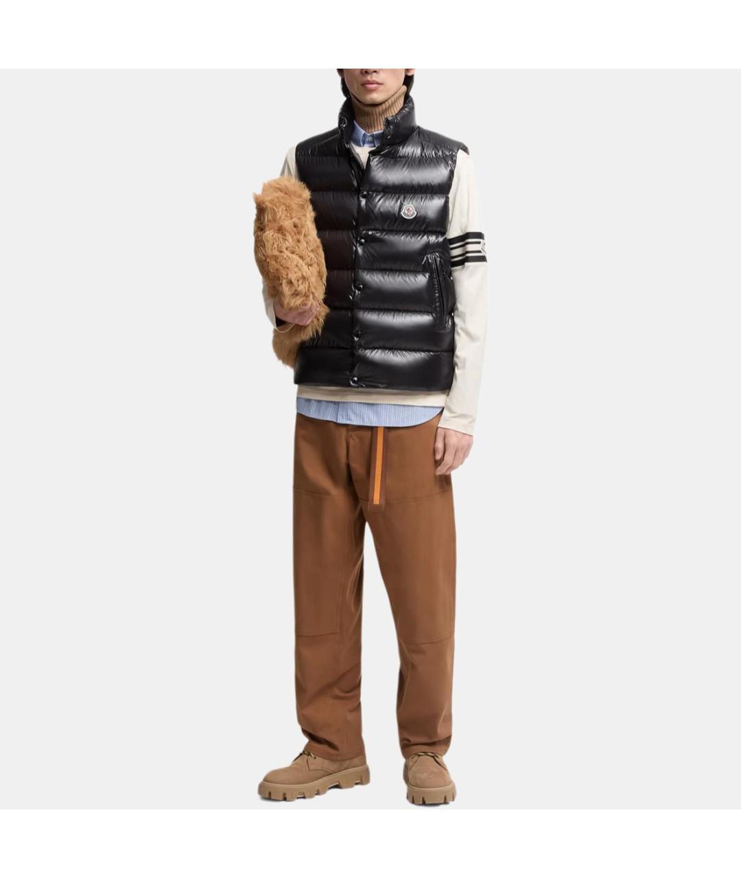 MONCLER Черный жилет, фото 2