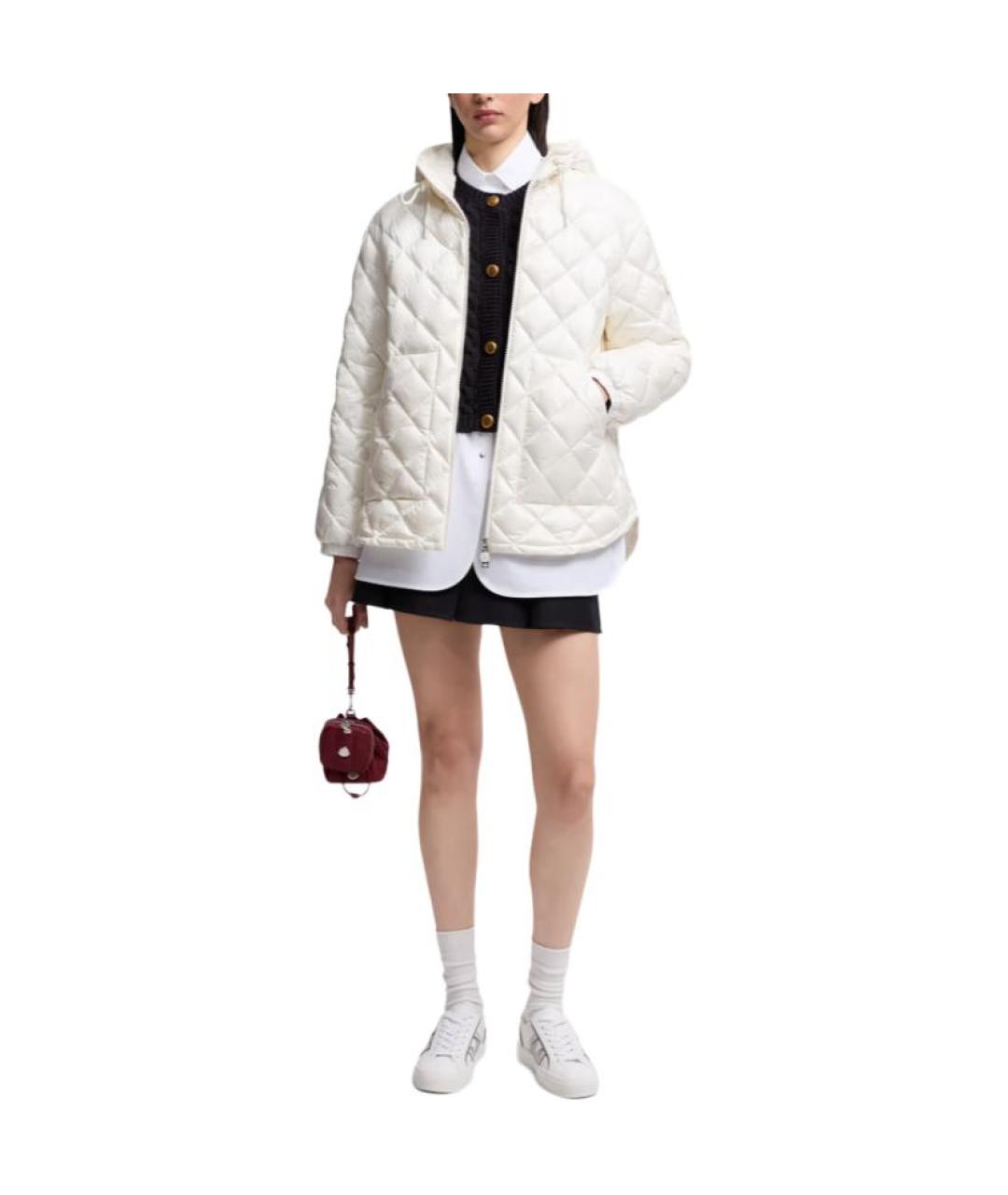 MONCLER Белый пуховик, фото 2