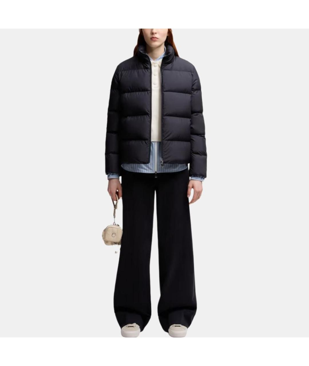 MONCLER Темно-синий пуховик, фото 3