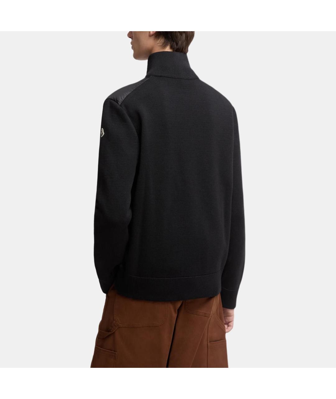 MONCLER Черный пуховик, фото 2