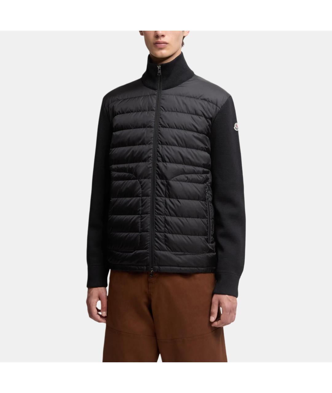 MONCLER Черный пуховик, фото 3