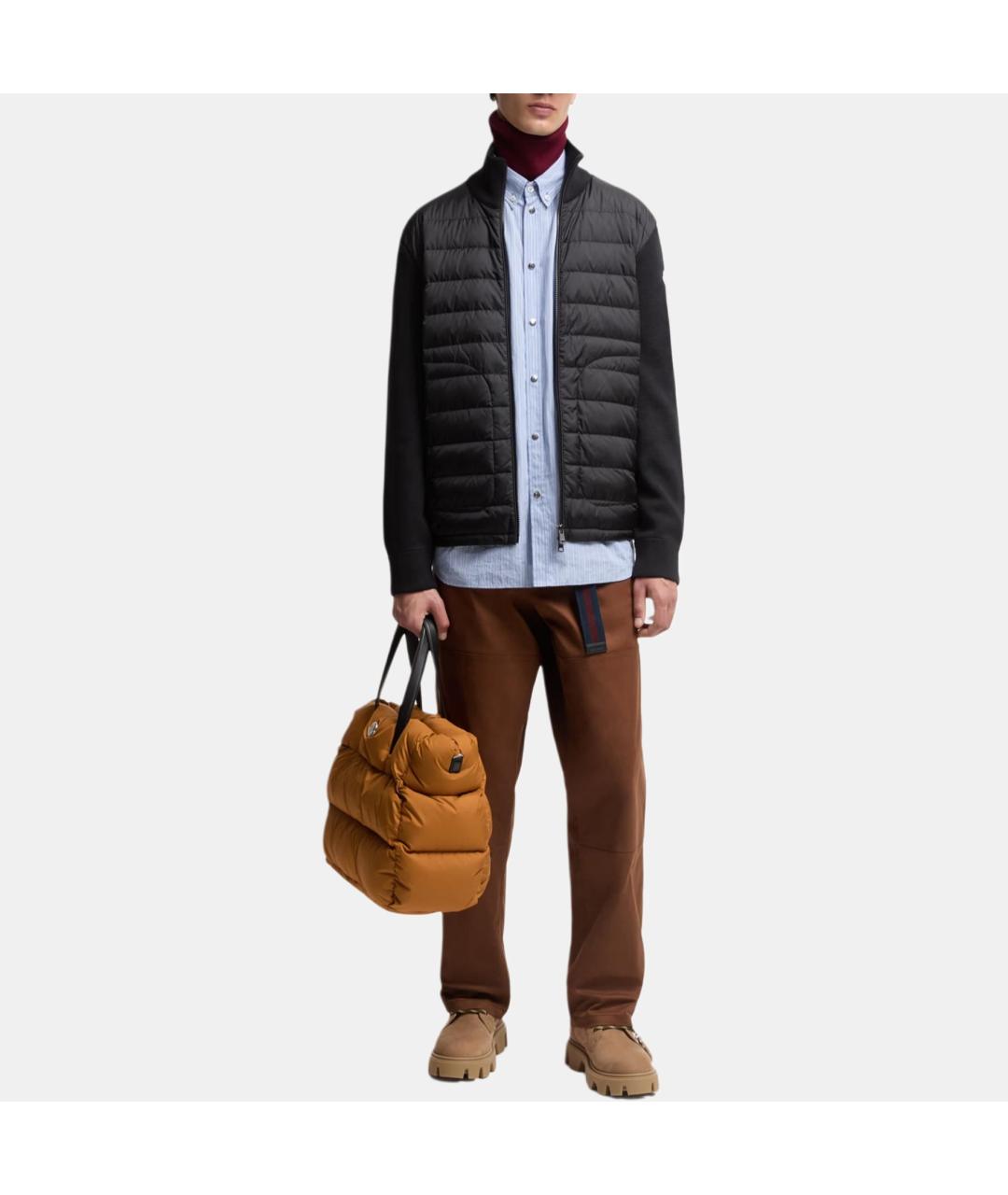 MONCLER Черный пуховик, фото 4