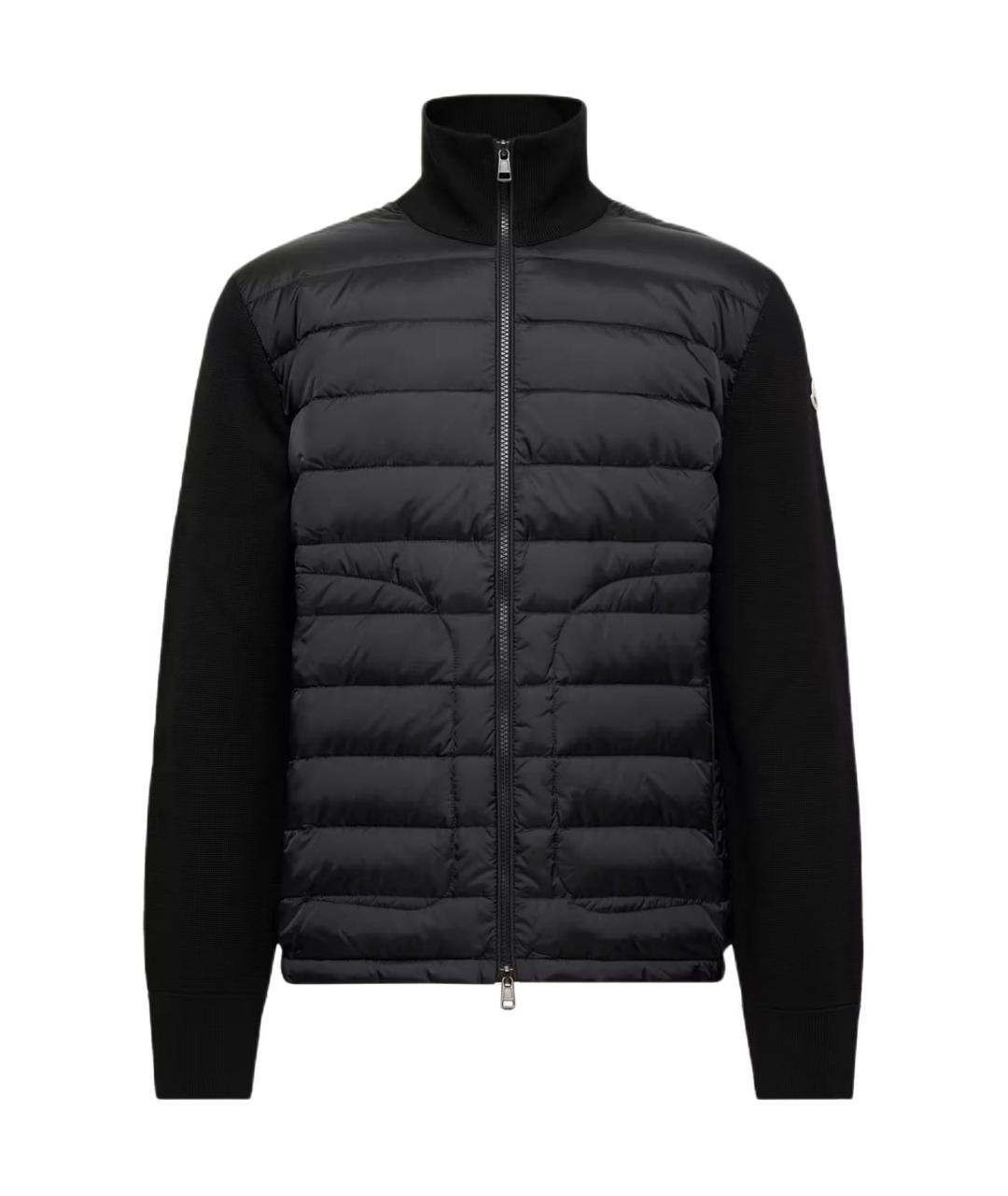 MONCLER Черный пуховик, фото 1