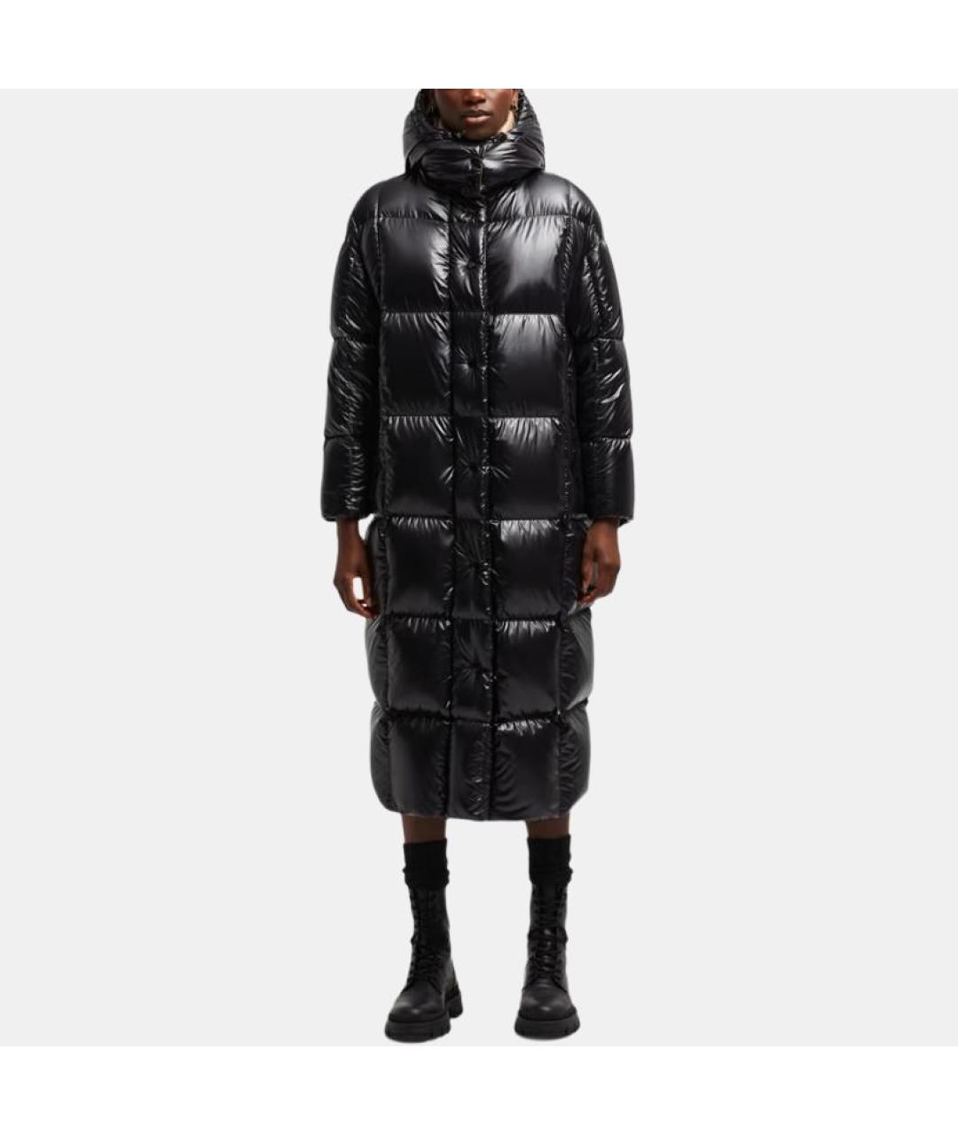 MONCLER Черный пуховик, фото 3