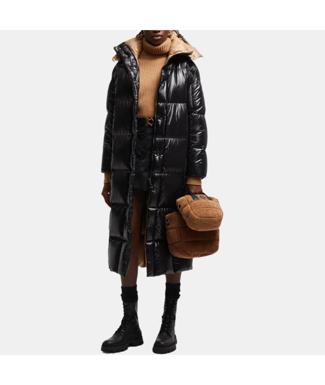 MONCLER Черный пуховик, фото 2