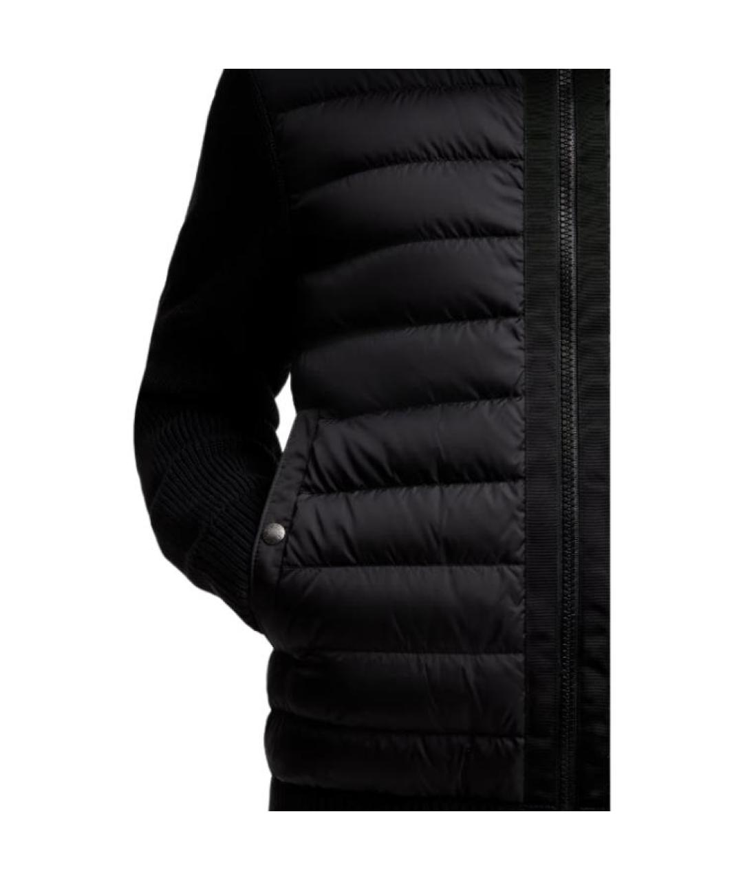 MONCLER Черный пуховик, фото 3