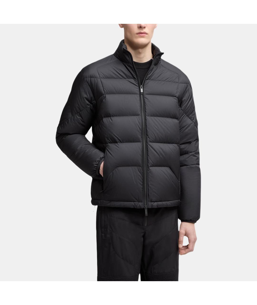 MONCLER Черный пуховик, фото 2