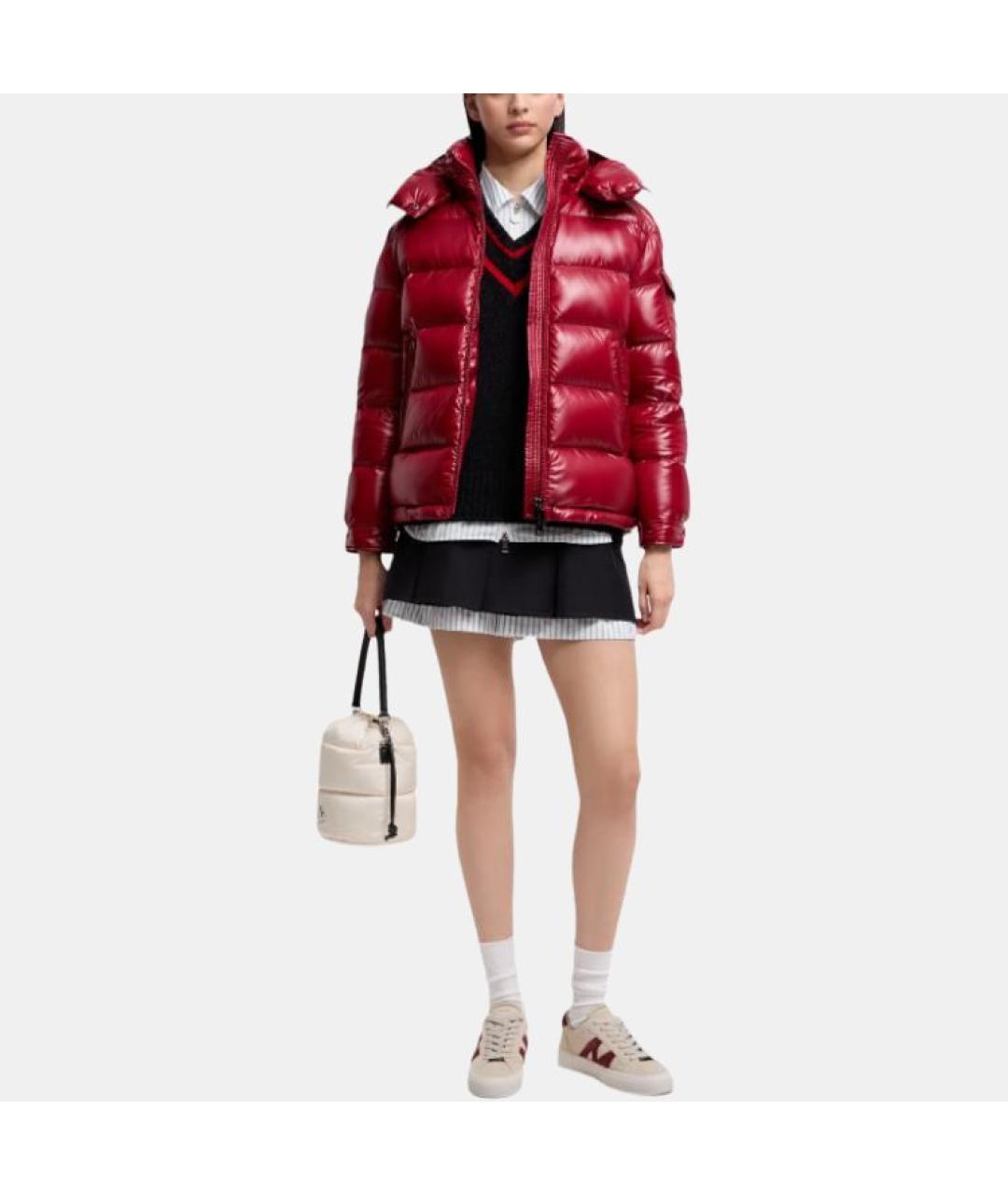 MONCLER Красный пуховик, фото 2