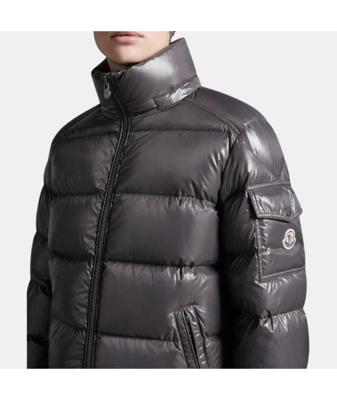 MONCLER Серый пуховик, фото 5