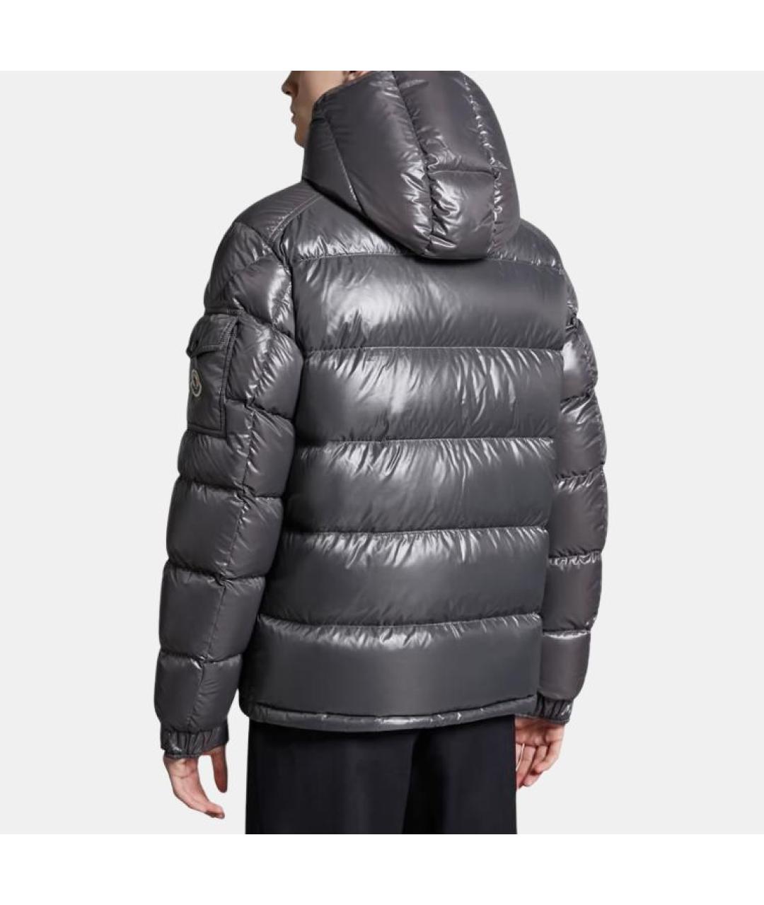 MONCLER Серый пуховик, фото 4