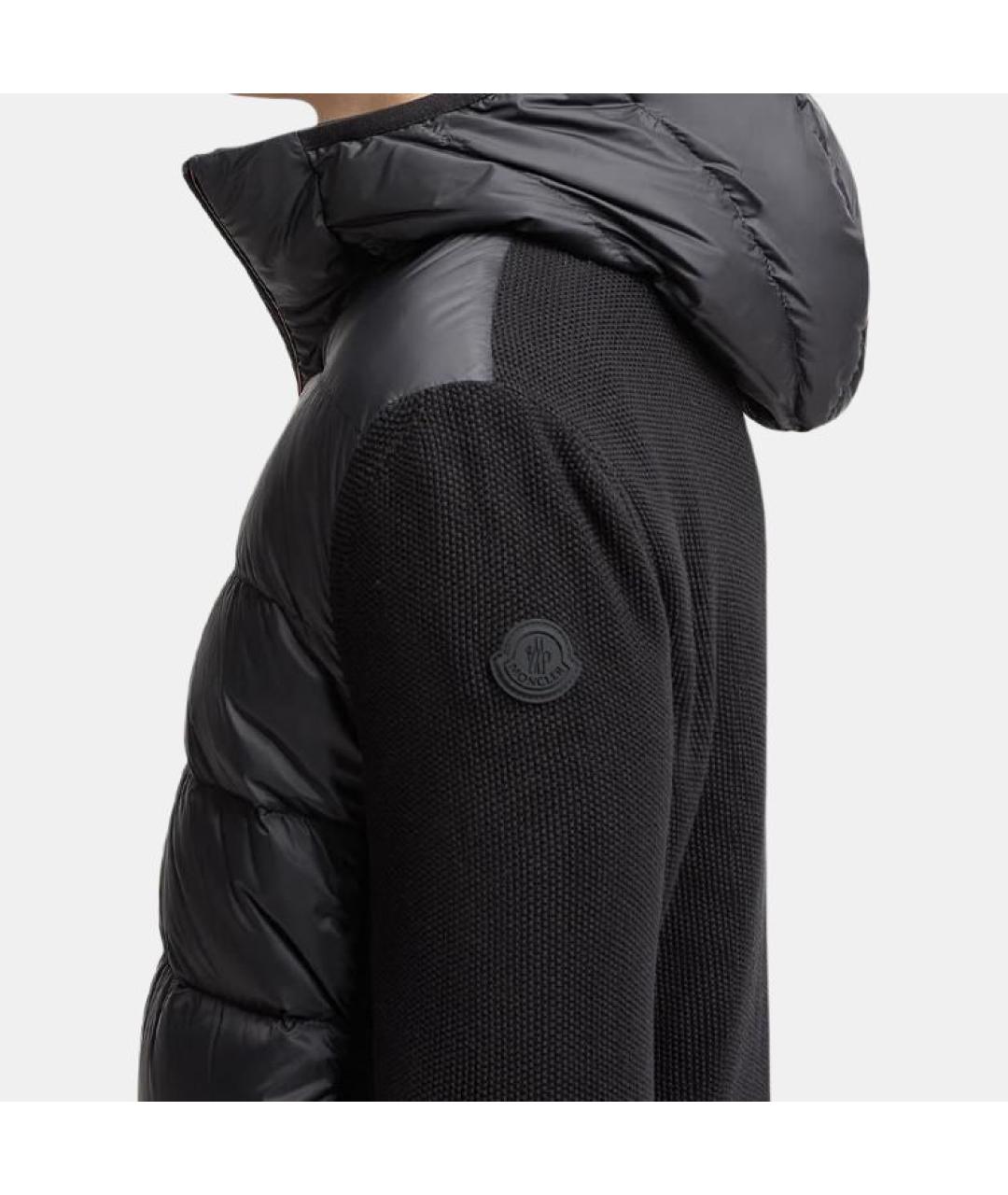 MONCLER Черный пуховик, фото 6