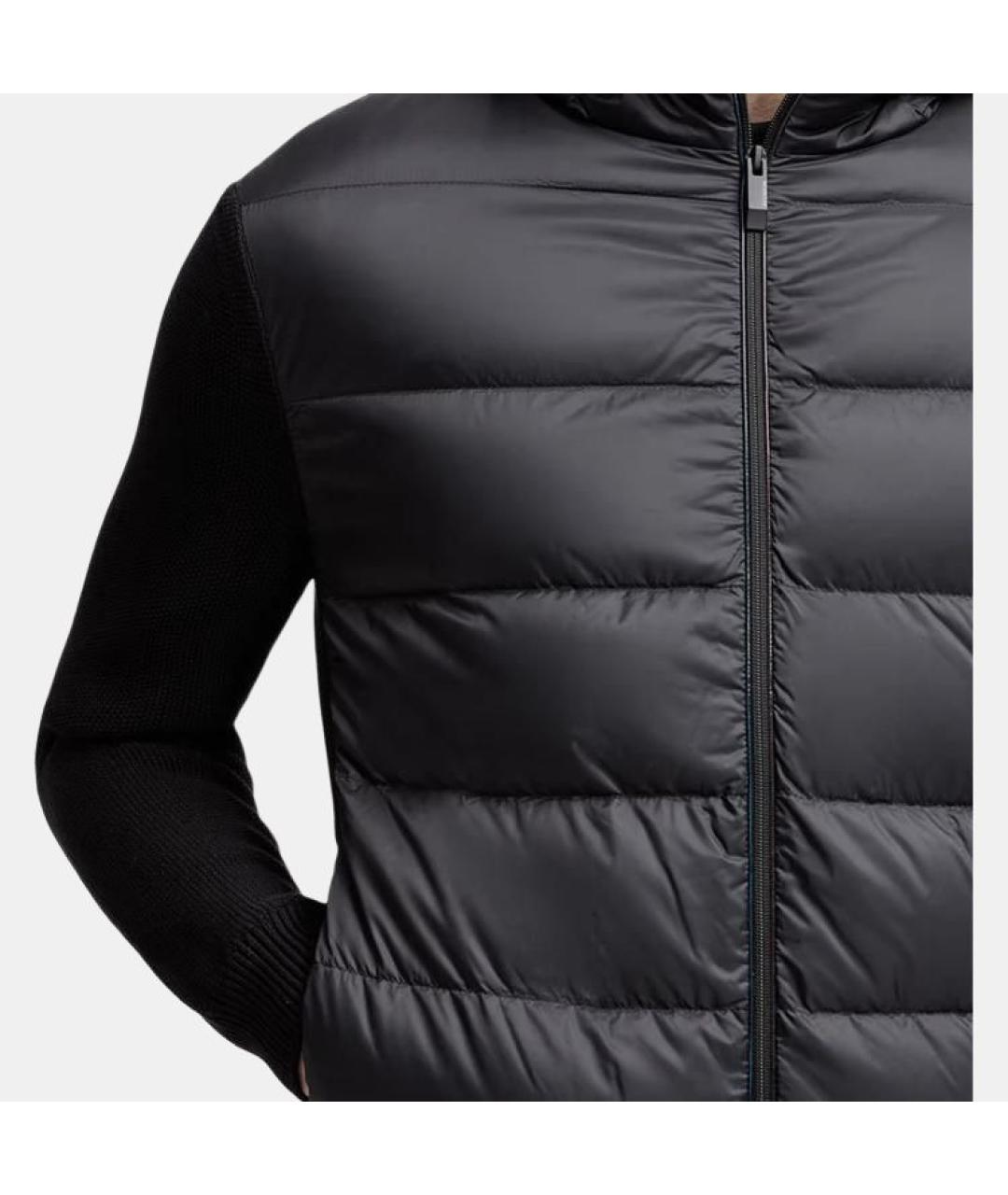 MONCLER Черный пуховик, фото 5