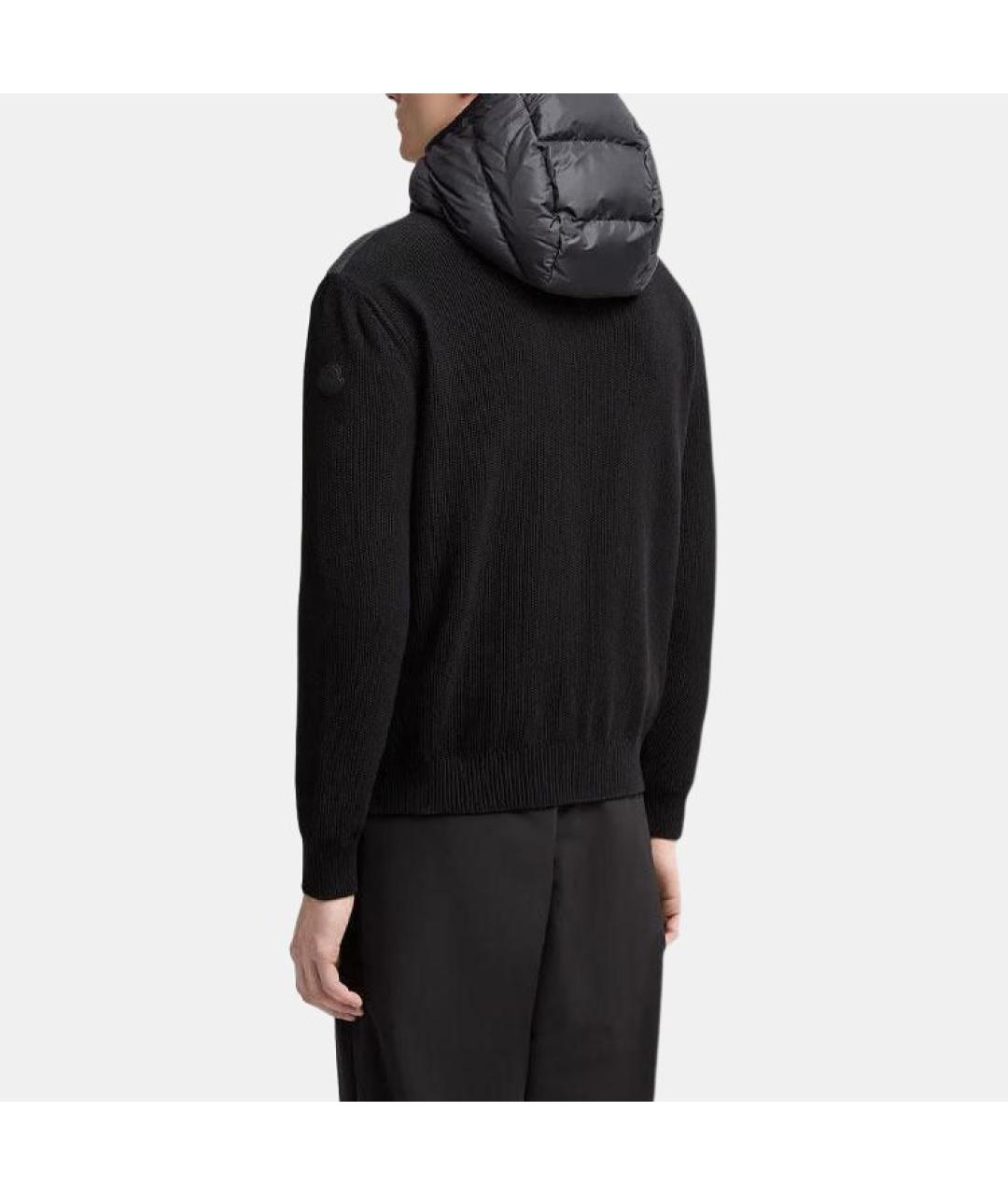 MONCLER Черный пуховик, фото 4