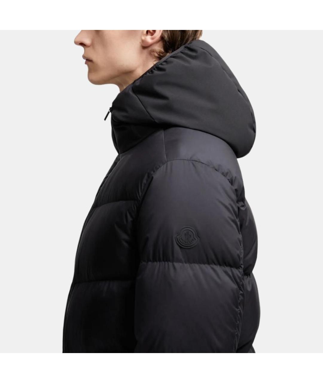 MONCLER Черный пуховик, фото 5