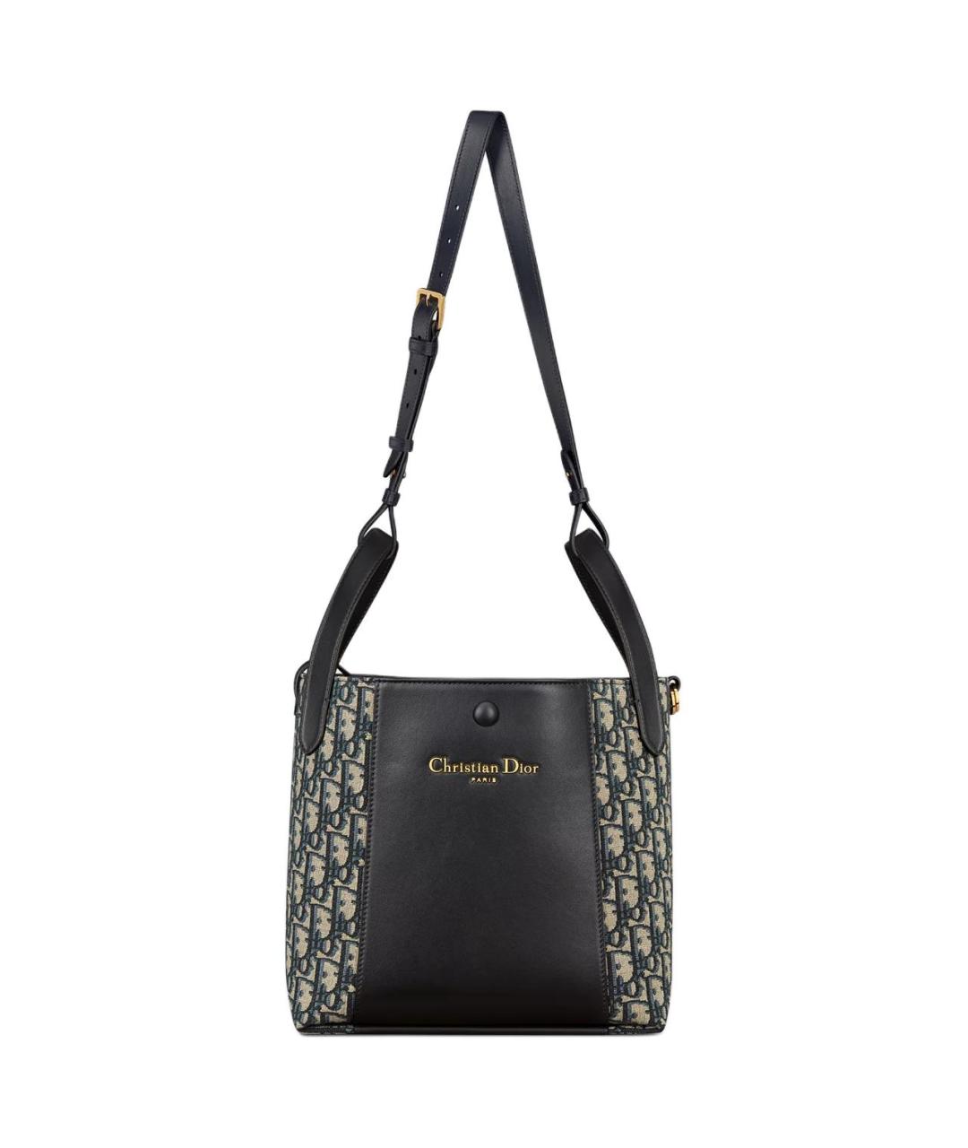 CHRISTIAN DIOR Черная кожаная сумка через плечо, фото 5