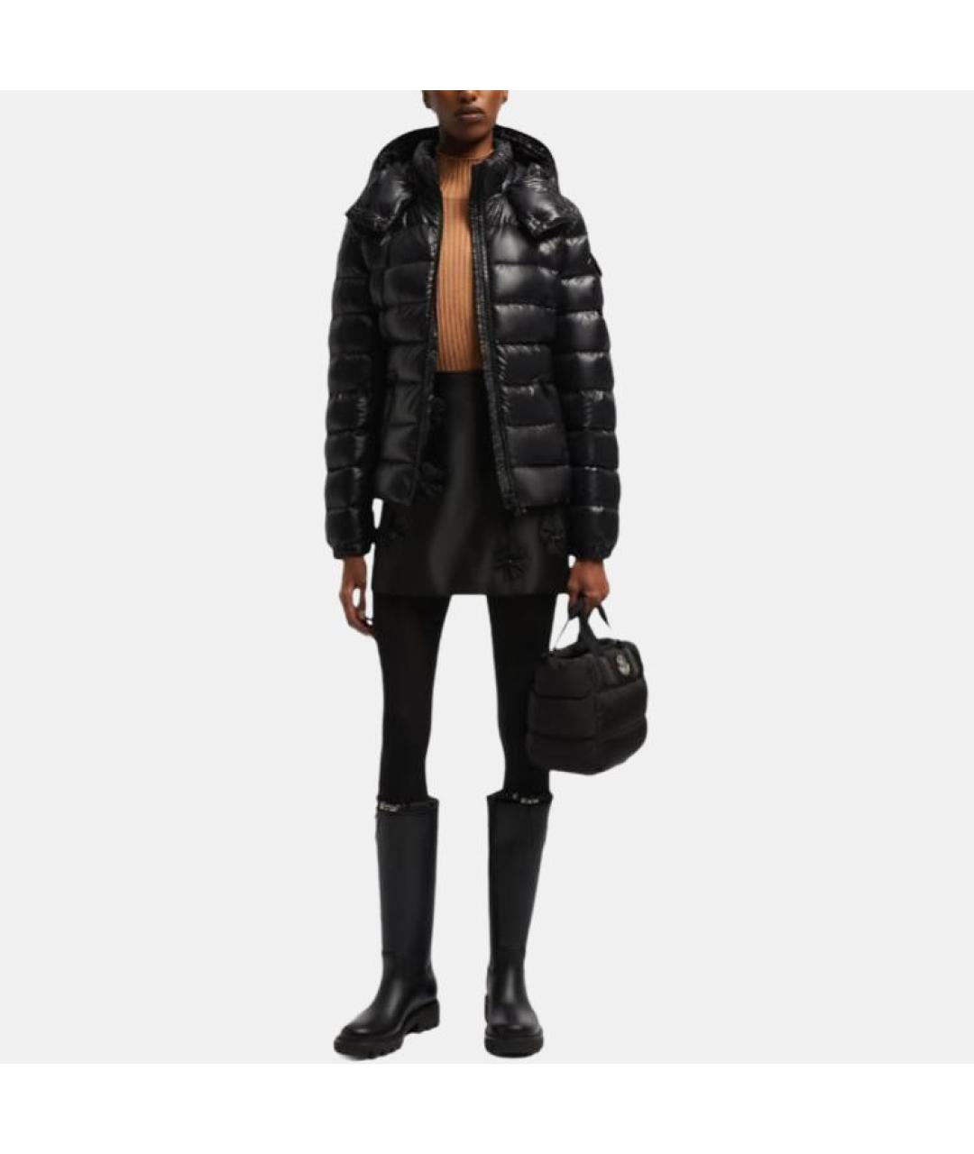 MONCLER Черный пуховик, фото 2