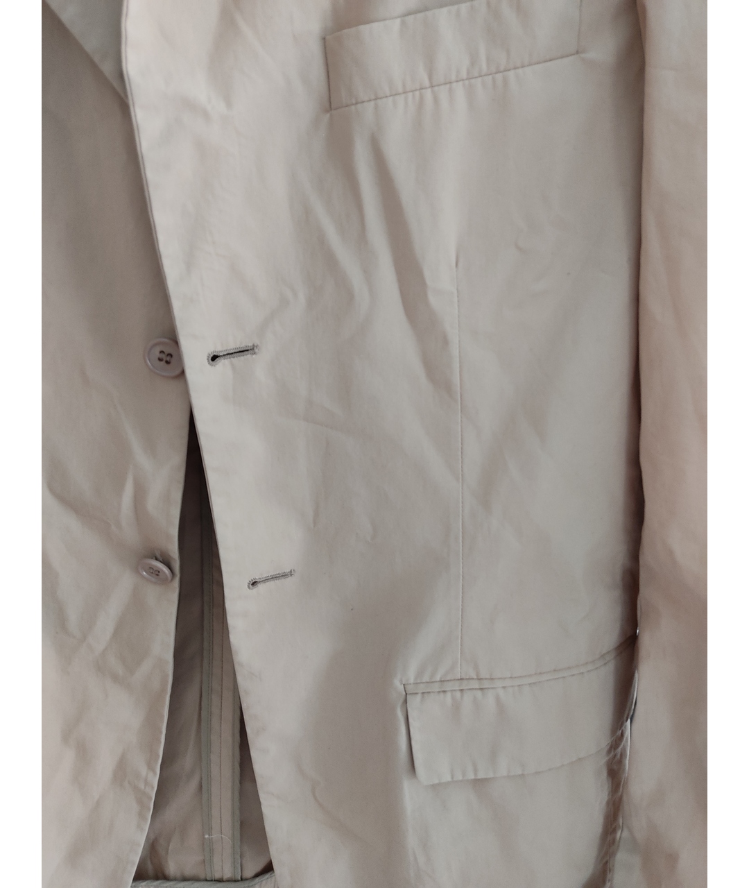 MIU MIU Бежевый хлопковый пиджак, фото 7